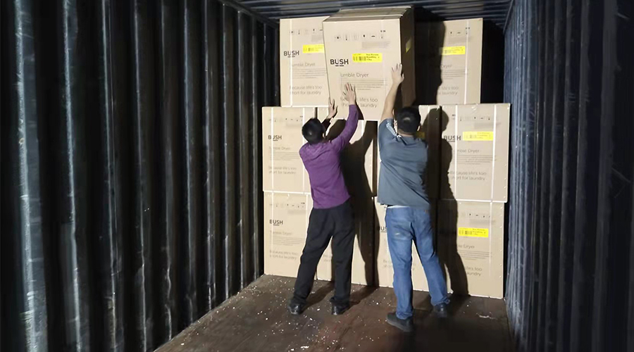 挑燈夜戰(zhàn)，順利完成客戶Argos的滾筒干衣機出貨