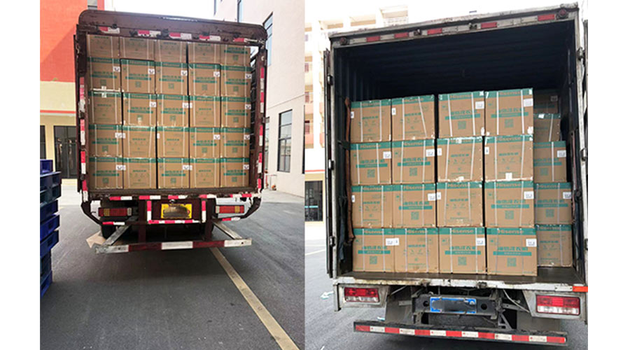 實(shí)況圖！金環(huán)電器完成國內(nèi)某知名品牌迷你洗衣機(jī)裝柜發(fā)貨